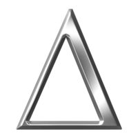 3d silver Greek letter Delta isolated in white