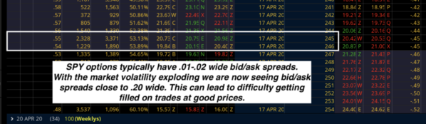 option order screens