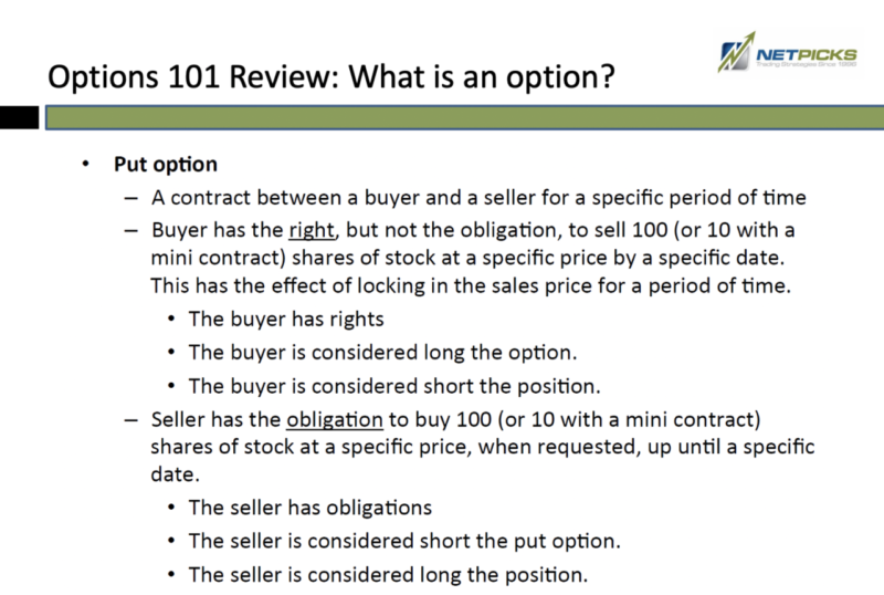 WHAT IS A PUT OPTIONS